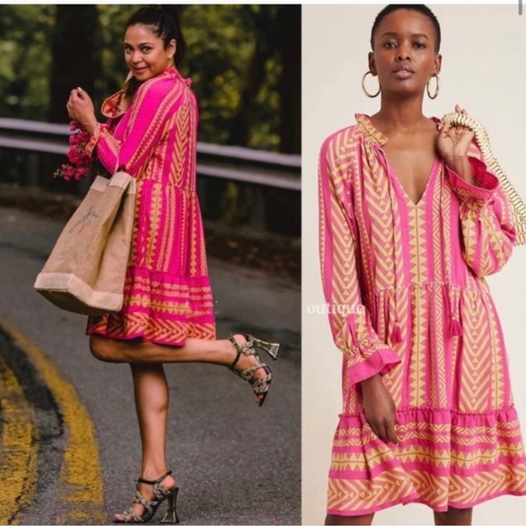 Anthropologie | Maeve | Dominique Ruffled Tunic Dress - Picture 2 of 9